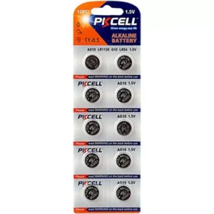 PKCELL AG10-10B 1.5V Alkaline button cell - 10pcs/card 400cards/carton (AG10)