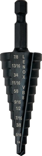 LENOX LEN-30908VB8 vari bit step drill bit, 1/4" shank, 3/16" - 7/8" 1 2fcec649 75a4 43e2 af34 53fc46d0cf5c LEN 30908VB8 72778.1759397794.jpg