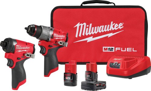 MILWAUKEE MLW-3497-22 m12 fuel™ 2-tool combo kit, 1/2" hammer drill/driver, 1/4" hex impact driver, (1) xc 4.0 battery, (1) cp2.0 battery, (1) charger 1 MLW 3497 22 kit 35138.1663696699.jpg