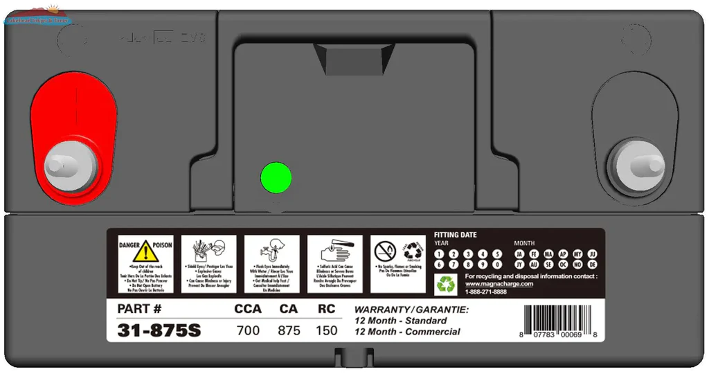 Magnacharge 31-875S Group 31, Commercial Truck, Bus and Equipment Battery, 700CCA, 875CA, 150RC 2 13 2 5.webp