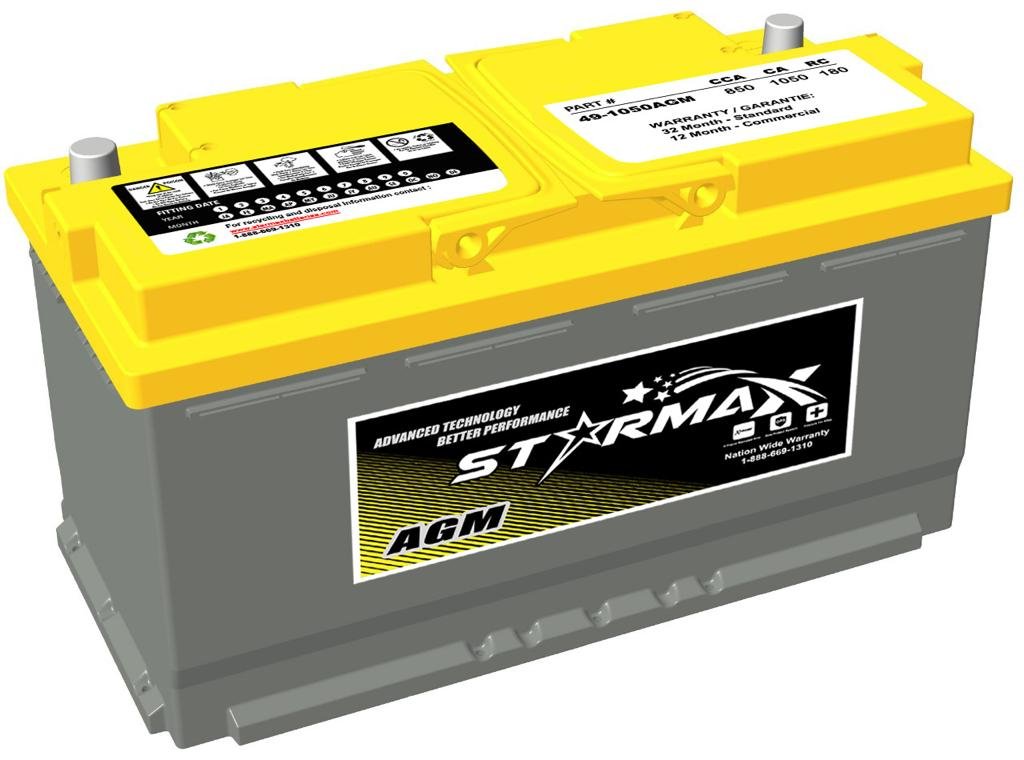 Starmax Premium Group 49 (H8 / L5 / LN5) - AGM 1050CA, 850CCA, 180RC Automotive Starting Battery - 12Volts 2 865af5e2 fa50 46e1 a4d5 113921e09315 2.jpg
