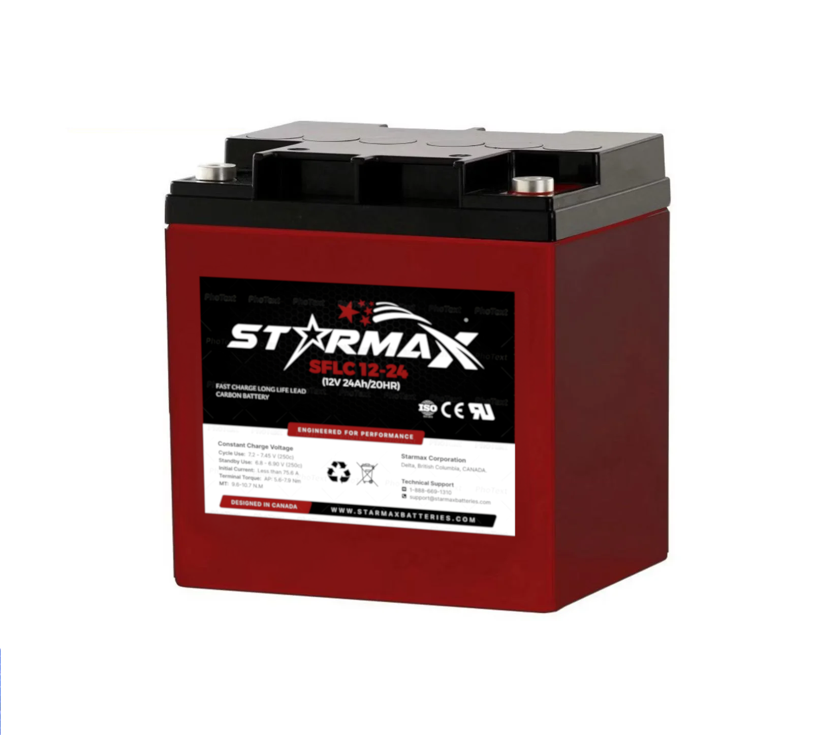 Starmax SFLC12-24 12V 24Ah Fast-Charge Long-Life Lead Carbon Battery 1 HLC12 24.png