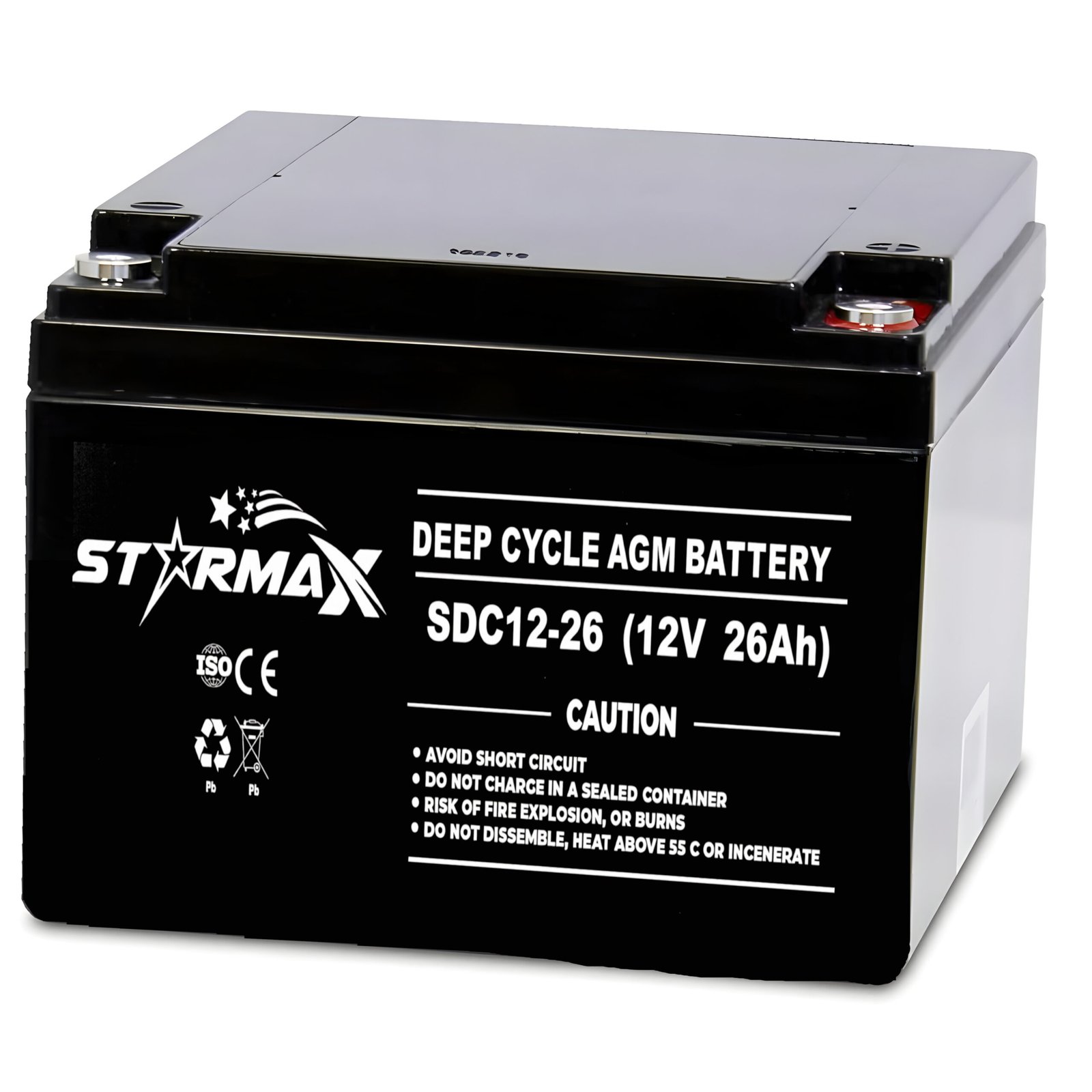 Starmax SDC12-26 12V 26Ah VRLA AGM Deep Cycle Battery 1 SDC12 26 (12V 26AH)