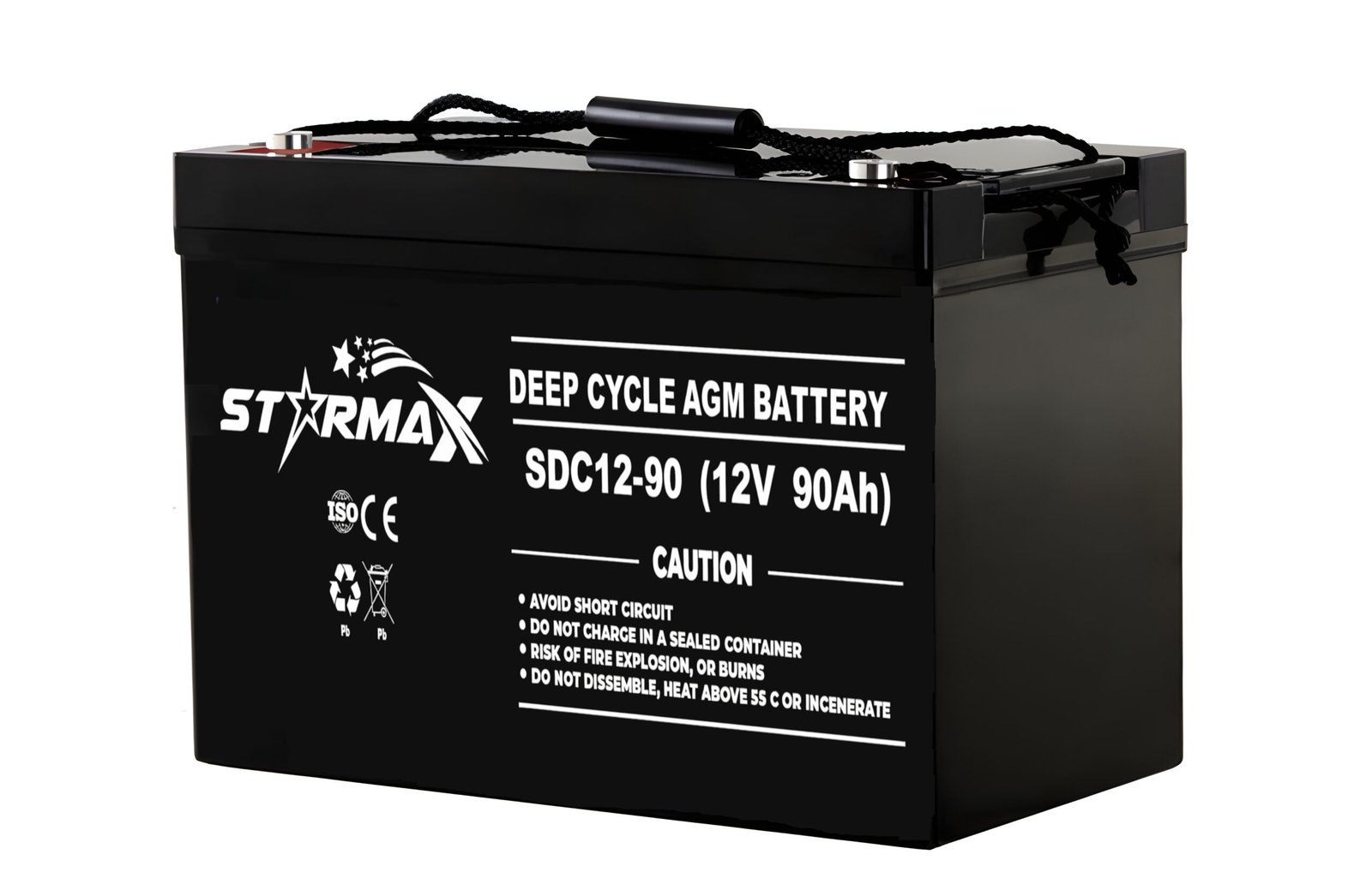 Starmax SDC12-90 12V 90Ah VRLA AGM Deep Cycle Battery – Group 24 1 SDC12 90 (12V 90AH)