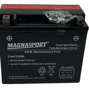 Magnasport YTX20-BS AGM Powersport Battery – Maintenance Free, 12V