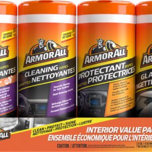 Armor All Protectant, Glass, Air Freshening Orange Cleaning Wipes and Original Cleaning Wipes, 4-Pack
