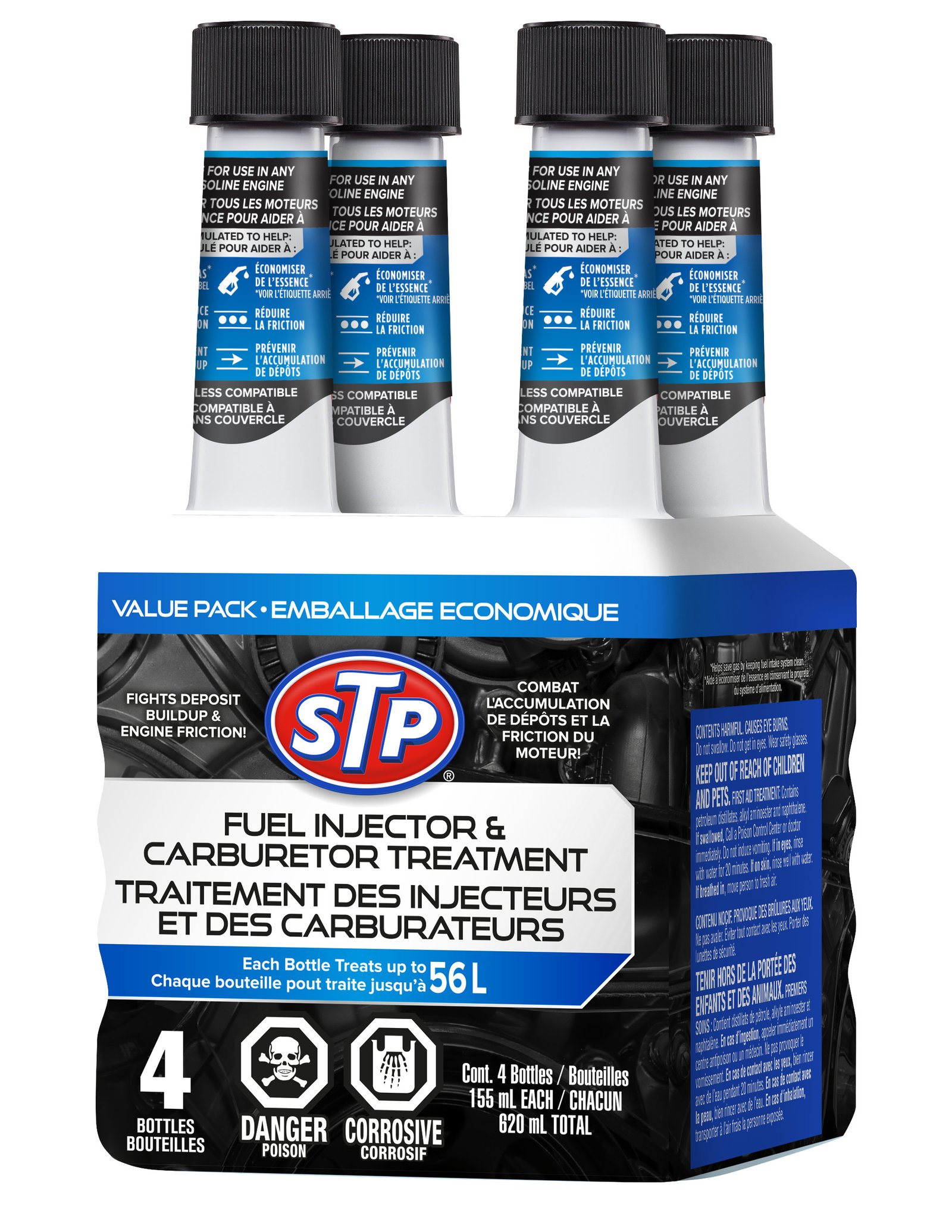STP Fuel Injector Cleaner & Carburetor Cleaner Treatment - 5.25 FL OZ, 4 Count 1 STP Fuel Injector Cleaner & Carburetor Cleaner Treatment - 5.25 FL OZ, 4 Count