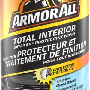 Armor All Total Interior Detailer and Protectant Wipes, 25 Count Canister