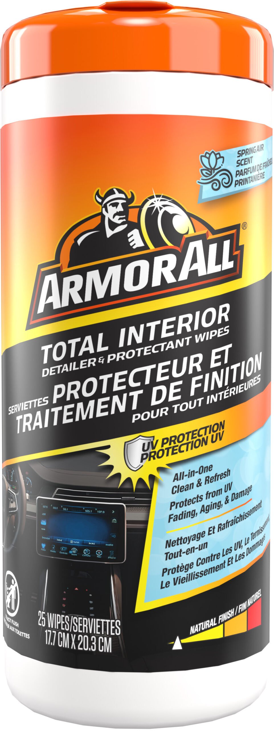 Armor All Total Interior Detailer and Protectant Wipes, 25 Count Canister 1 Armor All Total Interior Detailer and Protectant Wipes, 25 Count Canister