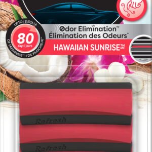 Refresh Your Car! Hawaiian Sunrise Contour Vent Stick Car Air Freshener - 4 Count