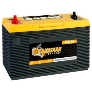 Canadian Battery 31-1000AGM – Group 31 High-Output AGM Automotive Starting Battery – 800 CCA / 1000 CA / 180 RC