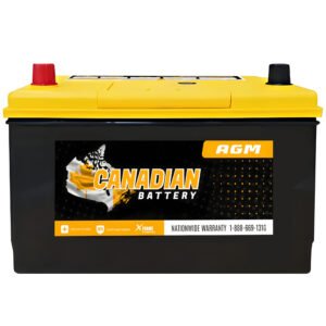 Canadian Battery 31A-1000AGM – Group 31A High-Performance AGM Auto/Truck Battery – 800 CCA / 1000 CA / 180 RC