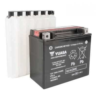 Yuasa YTX20HL-BS Powersports Battery - AGM 12V 18Ah 310CCA (Acid Pack Included) 1 Yuasa YTX20HL-BS Powersports Battery - AGM 12V 18Ah 310CCA (Acid Pack Included)