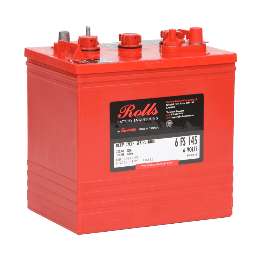 Rolls 6FS-145 6V 468AH Flooded Deep Cycle Battery - 6Volts 1 Rolls 6FS-145 6V 468AH Flooded Deep Cycle Battery - 6Volts