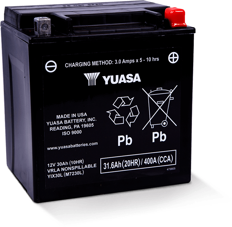 Yuasa YIX30L Factory Activated, Maintenance Free