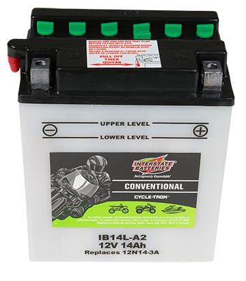 Interstate IB14L-A2 (YB14L-A2) Powersport Battery 12V AGM Motorcycle / Powersport Battery